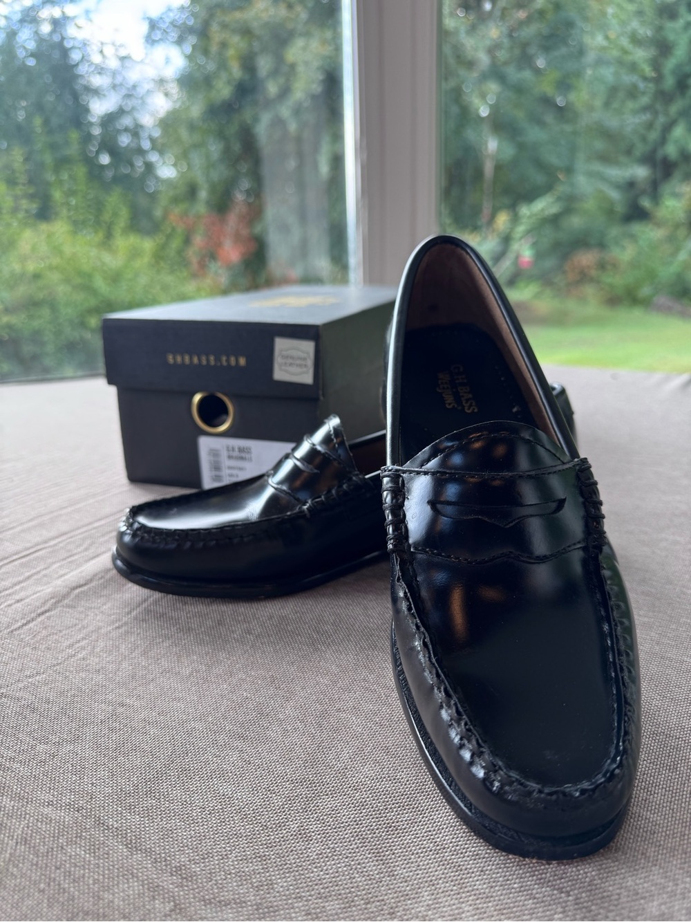 G.H. Bass & Co. Black Leather Whitney Weejun Loafers